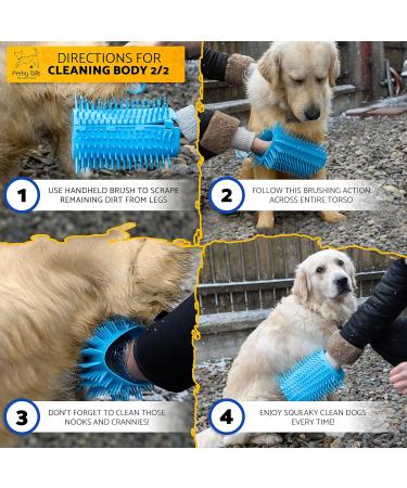 Dog Paw Cleaner Large with Handle - Micro-Fibre Drying Mitt Included - Buy Online on GoSupps.com