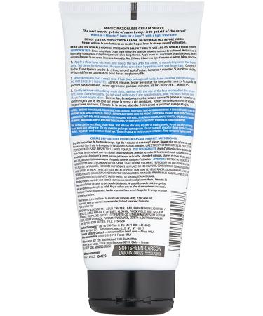 SoftSheen-Carson Magic Razorless Shaving Cream for Men - 6 oz Hair Removal Depilatory Cream - Regular Strength, Works in 4 Minutes - No Razor Needed - Buy Online on GoSupps.com