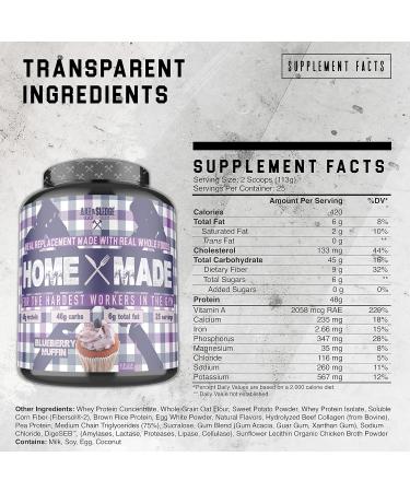 Axe & Sledge Whole Foods Meal Replacement Powder - Blueberry Muffin Flavor 25 Servings with Digestive Enzymes | International Shipping Available - Buy Online on GoSupps.com