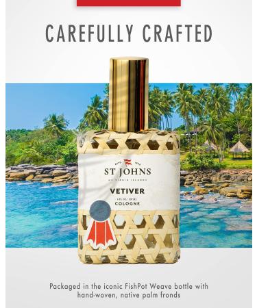 St. John Classic Vetiver Cologne | New Virgin Islands Inspired Fresh Cologne Scent | Sophisticated Cologne Fragrance for Men (4 oz Spray) Vetiver 4 Fl Oz (Pack of 1) - Buy Online on GoSupps.com