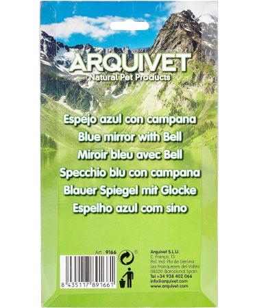 Arquivet Mirror Blue Pet Bowl with Bell - 10.5 x 9 cm | International Shipping - Buy Online on GoSupps.com