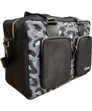 My Babiie Deluxe Changing Bag - Black Leopard | Padded Mat, Insulated Bottle Warmer, Messenger Travel Bag | Adjustable Straps & Extra Pockets - Buy Online on GoSupps.com