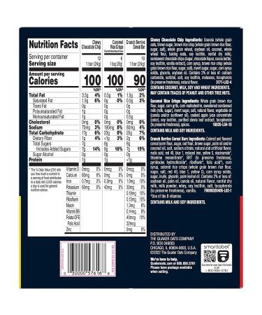 Quaker On-the-Go Snack Mix Variety Pack - Chewy Cereal Bars, Rice Crisps (28 Pack) - Buy Online on GoSupps.com