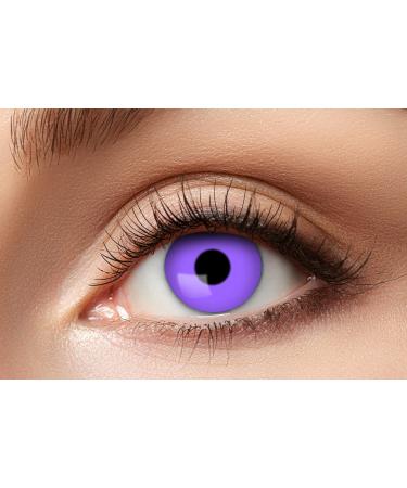 Eyecatcher 84063141-651 - Colored contact lenses 1 pair for 12 months purple carnival Mardi Gras Halloween purple Gothic