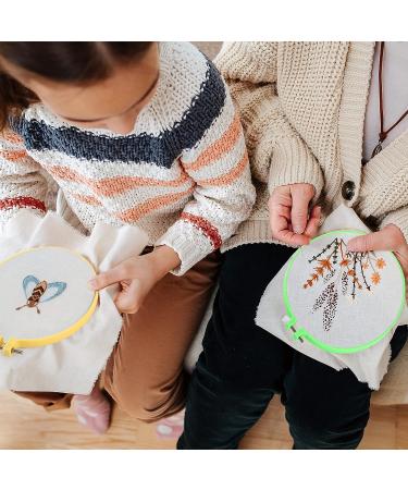 Mr. Pen Embroidery Hoops Set - 6 Pcs, Assorted Sizes & Colors - Plastic Cross Stitch Hoops and Sewing Rings - Buy Online on GoSupps.com