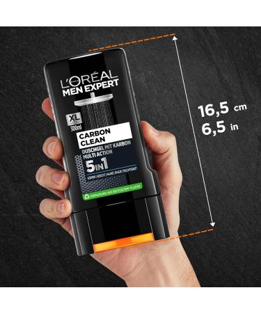 L'Or al Paris Men Expert 5in1 Shower Gel for Men - Carbon Clean Body Hair & Face Wash - 300ml Pack - Buy Online on GoSupps.com