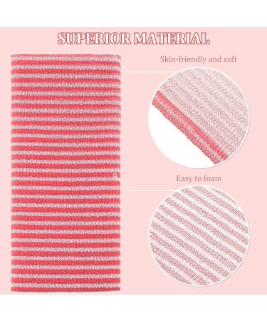 6-Piece Exfoliating Washcloth Set | Nylon Korean Body Scrubber Towel | Japanese Back Scrubber for Shower and Bath | 11.7 x 35.2 Inch | For Women and Men - Buy Online on GoSupps.com