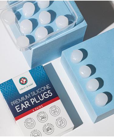 Medi Grade Silicone Ear Plugs for Sleep - 6 Pairs, 27dB Noise Cancelling & Reusable - Perfect for Sleeping, Swimming, and Concerts - Buy Online on GoSupps.com