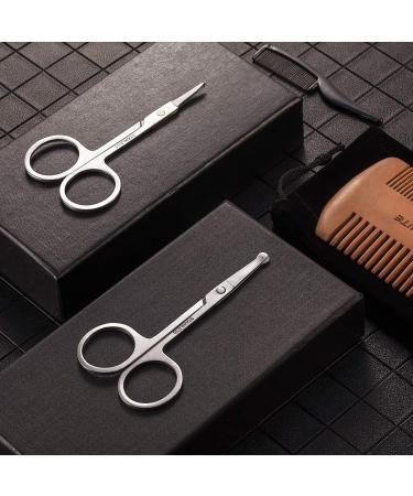 4-Piece Beard Shear Set & Mustache Scissors Kit for Men | Bart Kamm Grooming Tools with Storage Bag Style 2 - Buy Online on GoSupps.com