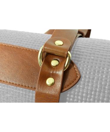Vegan Leather Yoga Mat Carrier Sling | Adjustable Blanket Strap | Bedroll Straps - Buy Online on GoSupps.com
