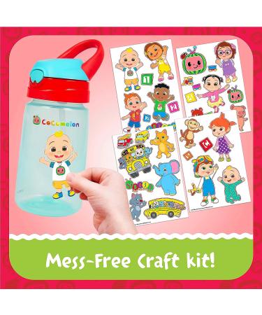 Cocomelon Decorate Your Own Water Bottle - BPA Free, DIY Arts and Crafts for Kids Age 3+, Includes Customized Stickers, Durable and Easy to Grip - Perfect Toddler Gift - Buy Online on GoSupps.com
