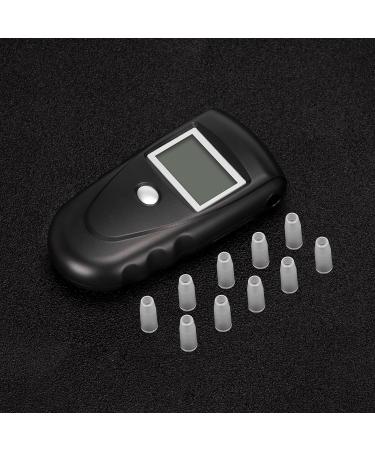 Professional Digital Breathalyzer with 10 Mouthpieces - Portable Breath Alcohol Tester (Black) - Buy Online on GoSupps.com