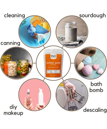 Citric Acid (1KG) by Elo s Premium |100% All-Natural Food Grade Flavour Enhancer| Packaged In Canada| Used As Household Cleaner and Preservative| Non-GMO Kosher and Halal Friendly Gluten Free| Make Skincare Cooking Baking Bath Bombs and More - Buy Online on GoSupps.com