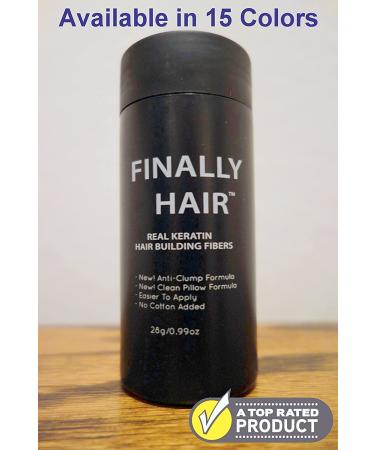 Finally Hair Building Fibers Dark Salt & Pepper 28g Refillable Bottle - Hair Loss Concealer Fiber in Soft Black with Grey and Dark Brown with White - Buy Online on GoSupps.com