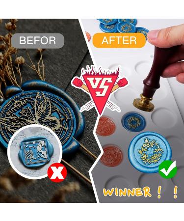 LANDVIDI Silicone Wax Seal Mat - Wax Seal Kit with 30-Cavity Mold and 300 Adhesive Dots for DIY Craft Projects - Buy Online on GoSupps.com