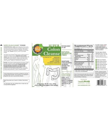 Health Plus Super Colon Cleanse | 10-Day Detox | Gluten Free Dairy Free | Natural Herbal Detox | 12 Ounces - Buy Online on GoSupps.com