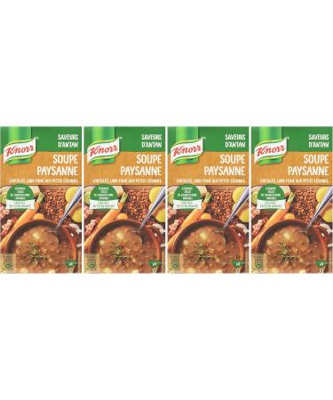 Knorr Soupe Secrets de Grand-M re Peasant Soup Lentils/Smoked Bacon with Small Vegetables 1 L - Pack of 4 - Buy Online on GoSupps.com