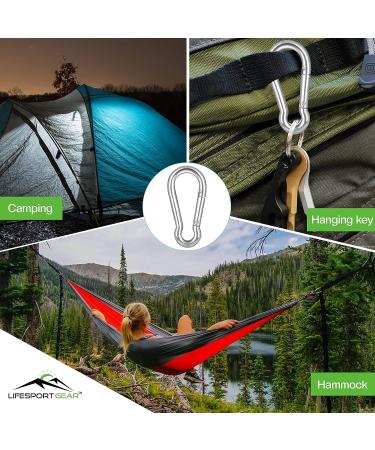 Marine Grade 316 Stainless Steel Carabiner Clips, Heavy Duty 4 Inch, 2 Pack - for Gym & Outdoor Activities - Buy Online on GoSupps.com