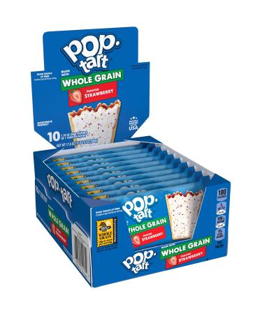 Pop-Tarts Made with Whole Grain, Frosted Strawberry, 17.6oz (120 Count)