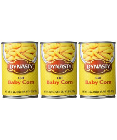 Dynasty Cut Baby Corn 15 Oz (Pack of 3)
