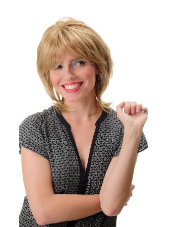 WIG ME UP - AL-844-15T24B ladies wig short hairstyle short blonde mixed streaked backcombed voluminous natural