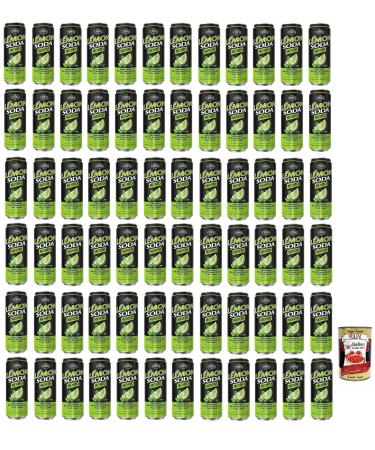 Italian Gourmet E.R. Crodo Pack of 72 Southern Italian Lime Juices Refreshing and Fruity 330ml Disposable Container + Italian Gourmet Polpa di Pomodoro 400g