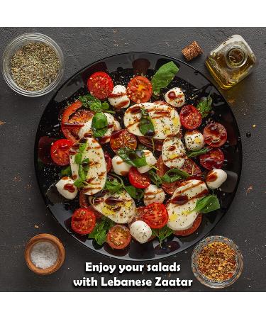 Premium Lebanese Zaatar Spice Blend with Toasted Sesame Seeds, Dried Thyme, and Sumac | Versatile Seasoning for Steak, Bagels, Dips | Low Sodium Organic Spices | 2oz Pack - Buy Online on GoSupps.com