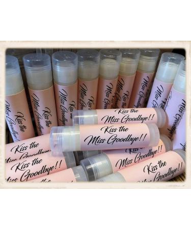 20 KISS THE MISS GOODBYE Chardonnay Lip Balms - Perfect Favors for Bridal Showers & Bachelorette Parties - Buy Online on GoSupps.com