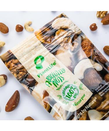 Buy PlantLife ORGANIC Nut Mix 650g - Premium Unroasted Unsalted Nut Blend | 5 Types of Raw Nuts for Healthy Snacking - Buy Online on GoSupps.com