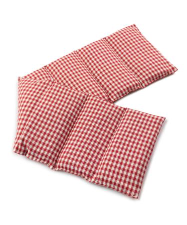 Rapeseed pillow 75x20cm large 8-chamber red-white - heat pad grain pillow