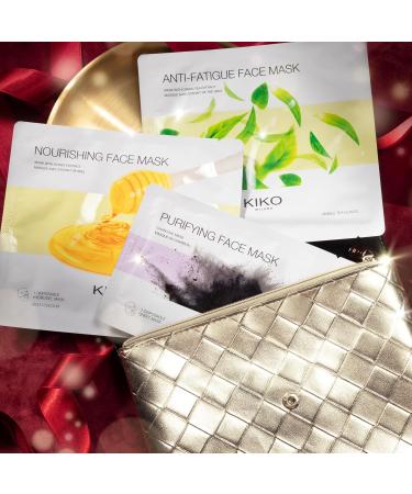 KIKO Milano Holiday Premi re Face Masks Gift Set | Skincare Gift Set: 1 Anti-Fatigue Mask 1 Nourishing Mask And 1 Purifying Mask - Buy Online on GoSupps.com