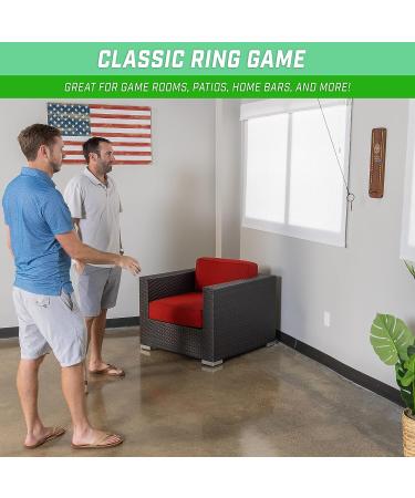 GoSports Hook 21 Ceiling Mount Ring Swing Game - Indoor/Outdoor Play - Blue/Gray/Natural/Red Brown Stained - Buy Online on GoSupps.com