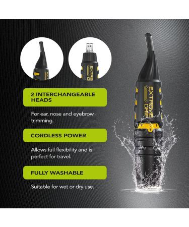 Wahl Extreme Grip Detail Trimmer Painless Eyebrow and Facial Hair Trimmer for Men and Women 2in1 Personal Trimmer Trimmer for Nose Ear Eyebrow Washable Heads Cordless Single - Buy Online on GoSupps.com
