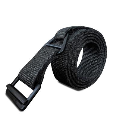 WOLF TACTICAL Everyday Riggers Belt - Tactical 1.75 Nylon Web Belt for CQB, CCW M (35-41) Black