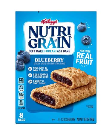 Kellogg's Nutri-Grain Blueberry Cereal Bars - 8-Count Bars (Pack of 6) - Buy Online on GoSupps.com
