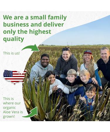 Organic Aloe Vera Gel - Pure Aloe From Freshly Cut Plant - No Xanthan, Absorbs Rapidly - 12 oz - Buy Online on GoSupps.com