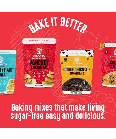 Lakanto Sugar Free Keto Chocolate Peppermint Cookie Mix - Monk Fruit Sweetened | Keto & Vegan | 1g Net Carb | Gluten Free | 12 Cookies - Buy Online on GoSupps.com