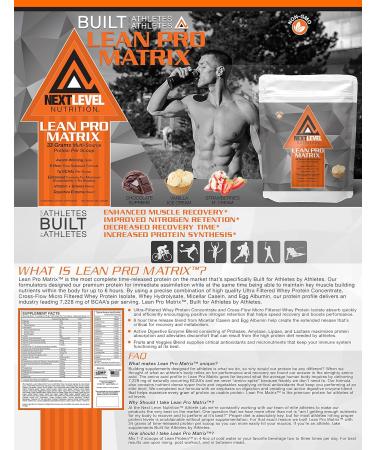 Lean Pro Matrix Vanilla Ice Cream - 34g Whey Protein per Serving | 24 Servings | International Shipping Available - Buy Online on GoSupps.com