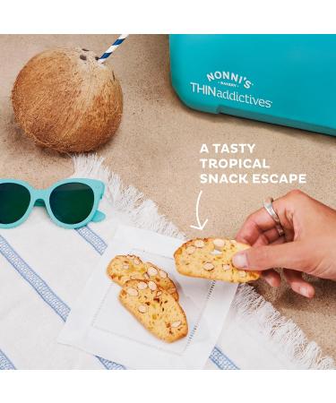 Nonni's THINaddictives Almond Mango Coconut Biscotti Cookies - Sweet Crunchy Chewy Cookie Thins - Perfect with Coffee - 4.4 oz - Buy Online on GoSupps.com