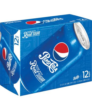 Pepsi Made with Real Sugar, 12 ct
