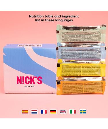 NICKS Protein Bar Sport Mix Box - Low Carb 30% Protein Chocolate Wafers - 194 Calories - Gluten Free Snacks Bars (9x40g) - Buy Online on GoSupps.com