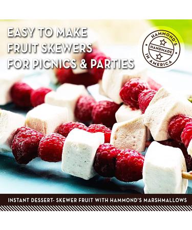 Hammond's Candies Gourmet Marshmallows - Vanilla Bean | Ideal for Snacking, Hot Chocolate, S'mores & Baking | Gluten-Free, Kosher, Handcrafted in the USA | 2 Pack - Buy Online on GoSupps.com