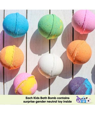 Sky Organics Kids Bath Bombs Gift Set - 12 Jumbo Fizzies with Surprise Toys - USA Made Fun Bath Fizzy Set - Buy Online on GoSupps.com
