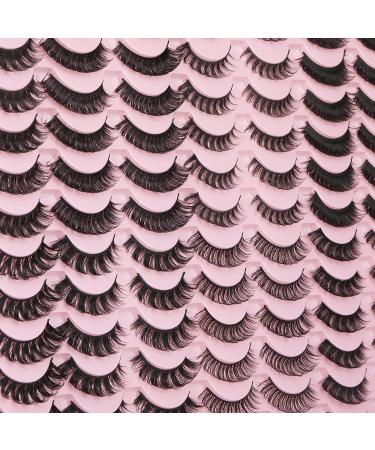 ALICROWN 48 Pairs Russian Strip Lashes - Mixed Faux Mink & Natural D Curl Eyelashes - Buy Online on GoSupps.com