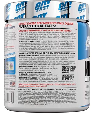 GAT Nitraflex Blue Raspberry - 300g | Pre-Workout Energy & Focus Supplement - Buy Online on GoSupps.com