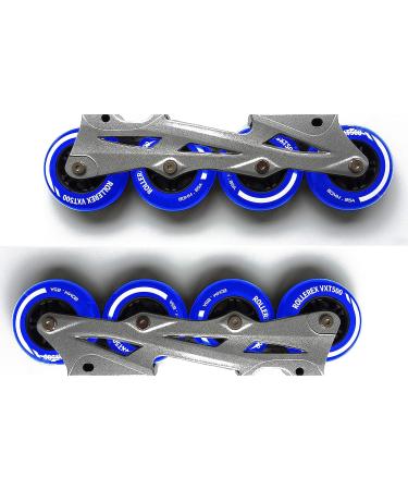 Rollerex VXT500 Inline Skate Wheels (2-Pack) Deep Sea Blue 76mm - Bearings & Spacers Included - Ideal for Hockey Roller Blades & RipStik - Buy Online on GoSupps.com