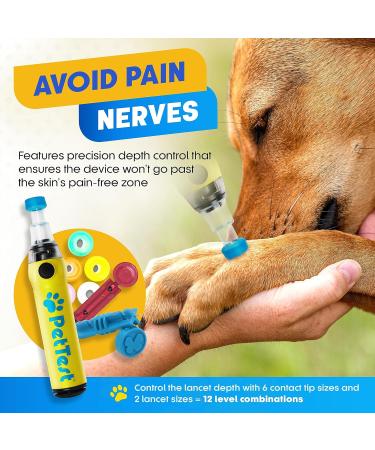 PetTest Genteel Pain-Free Lancing Device for Dogs & Cats - Easy Blood Sugar Monitoring with Sterile Lancets & Tips - 2024 Model - Buy Online on GoSupps.com