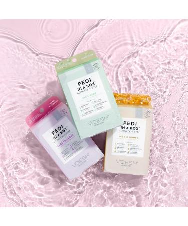 VOESH Pedi in a Box Ultimate 6 Step Spa Pedicure Kit | DIY Home Pedicure & Foot Care | 3 Pack Variety for Spa Quality Results - Buy Online on GoSupps.com