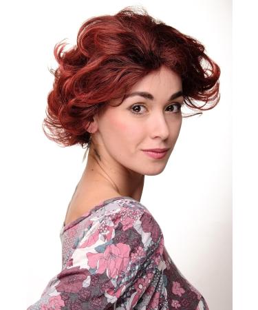 Short Wavy Brown Red Ladies Wig - WIG ME UP TYW60298-4T350 | Voluminous Teased Hair Style for All Occasions - Buy Online on GoSupps.com
