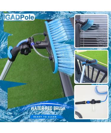 IGADPole 24ft(7m) Washing Kit: Water-fed Brush Cobweb Duster and 10 (25cm) Squeegee and Soap Dispenser Window Cleaning Pole Water Fed Telescopic Brush Window Cleaner Equipment 7m (24ft) Pole - Buy Online on GoSupps.com